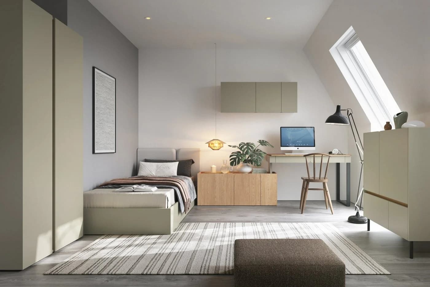 Deine Möbel 24 Jugendzimmer-Set LIBU A 5-tlg. Beige Eiche - Bild 2