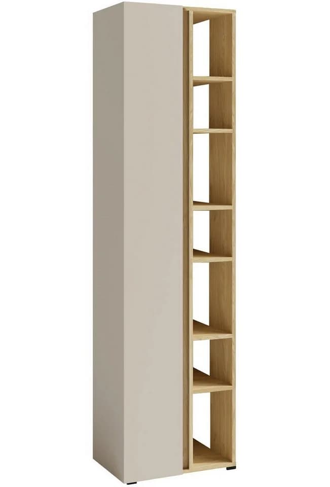 Marmex Möbel Regal LUCA LC4 1-Türig Sandbeige/Geölte Eiche - Bild 2