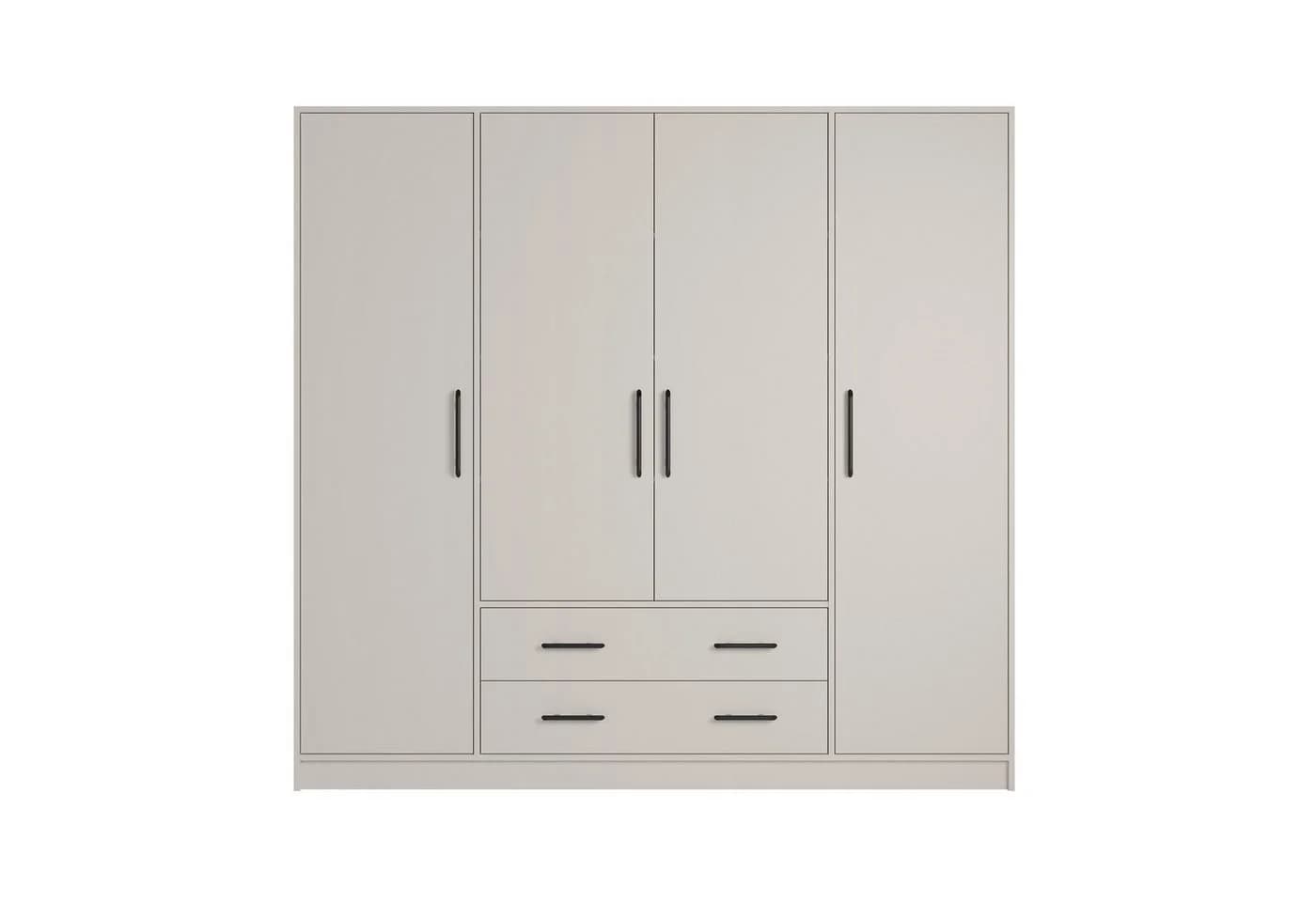 Marmex Möbel Drehtürenschrank SMART 1N/C Kleiderschrank beige/grau