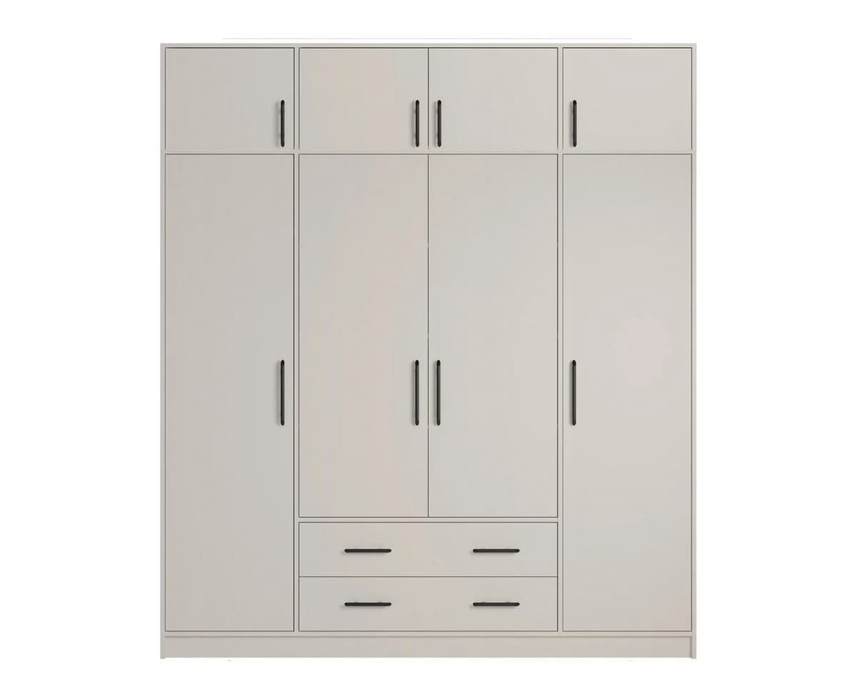 Marmex Möbel Drehtürenschrank SMART 1N/C Kleiderschrank beige/grau - Bild 2