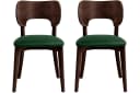 KONSIMO® Holzstuhl LYCO Set 2 St. Walnuss Massivholz Veloursitz Bild 1