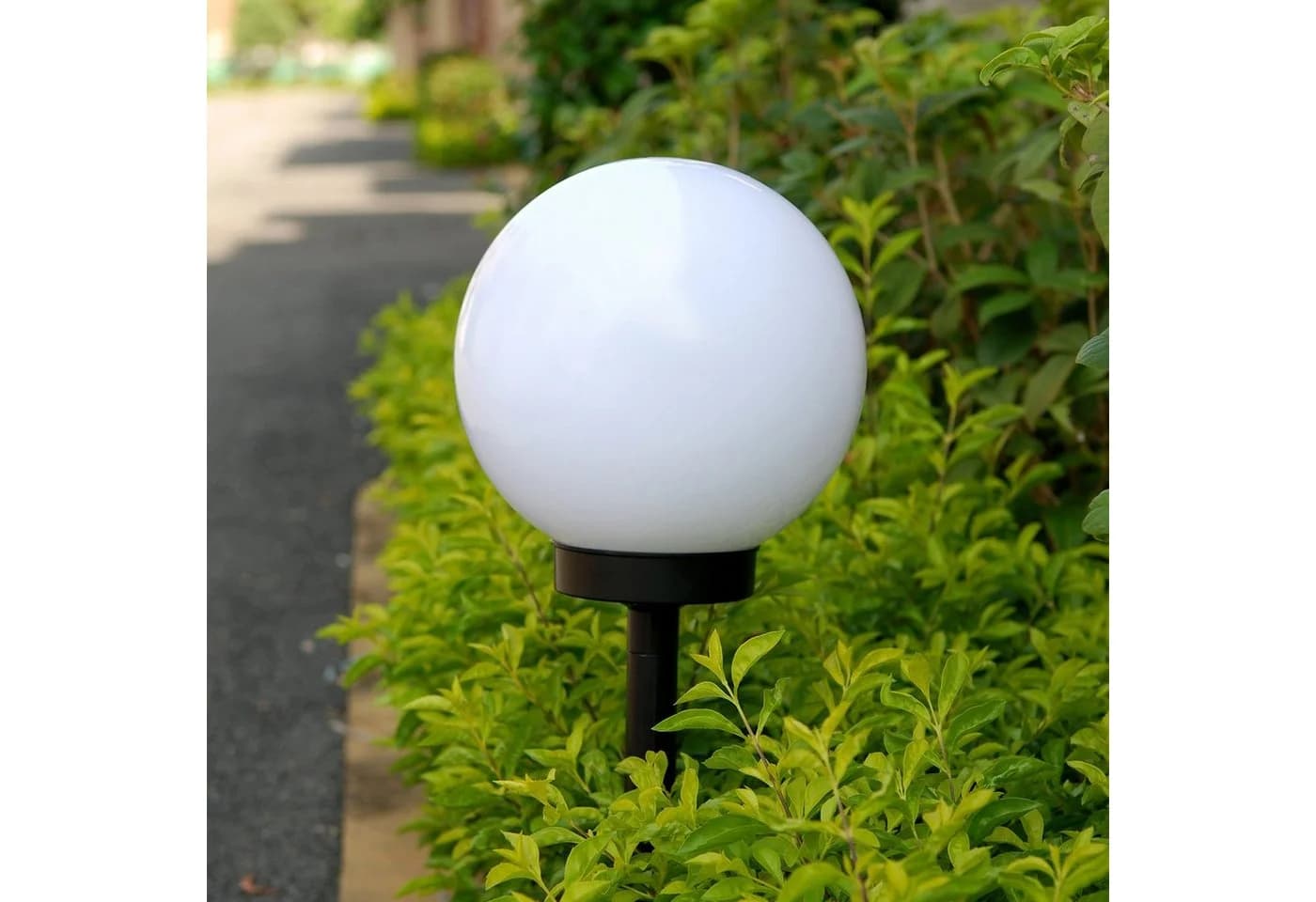 GreenBlue Gartenstrahler GB121 LED Solar Kugelleuchte Weiss - Bild 3