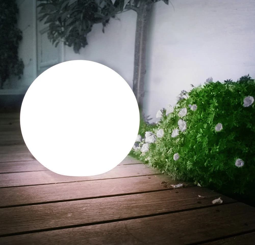 GreenBlue Gartenstrahler GB121 LED Solar Kugelleuchte Weiss - Bild 4
