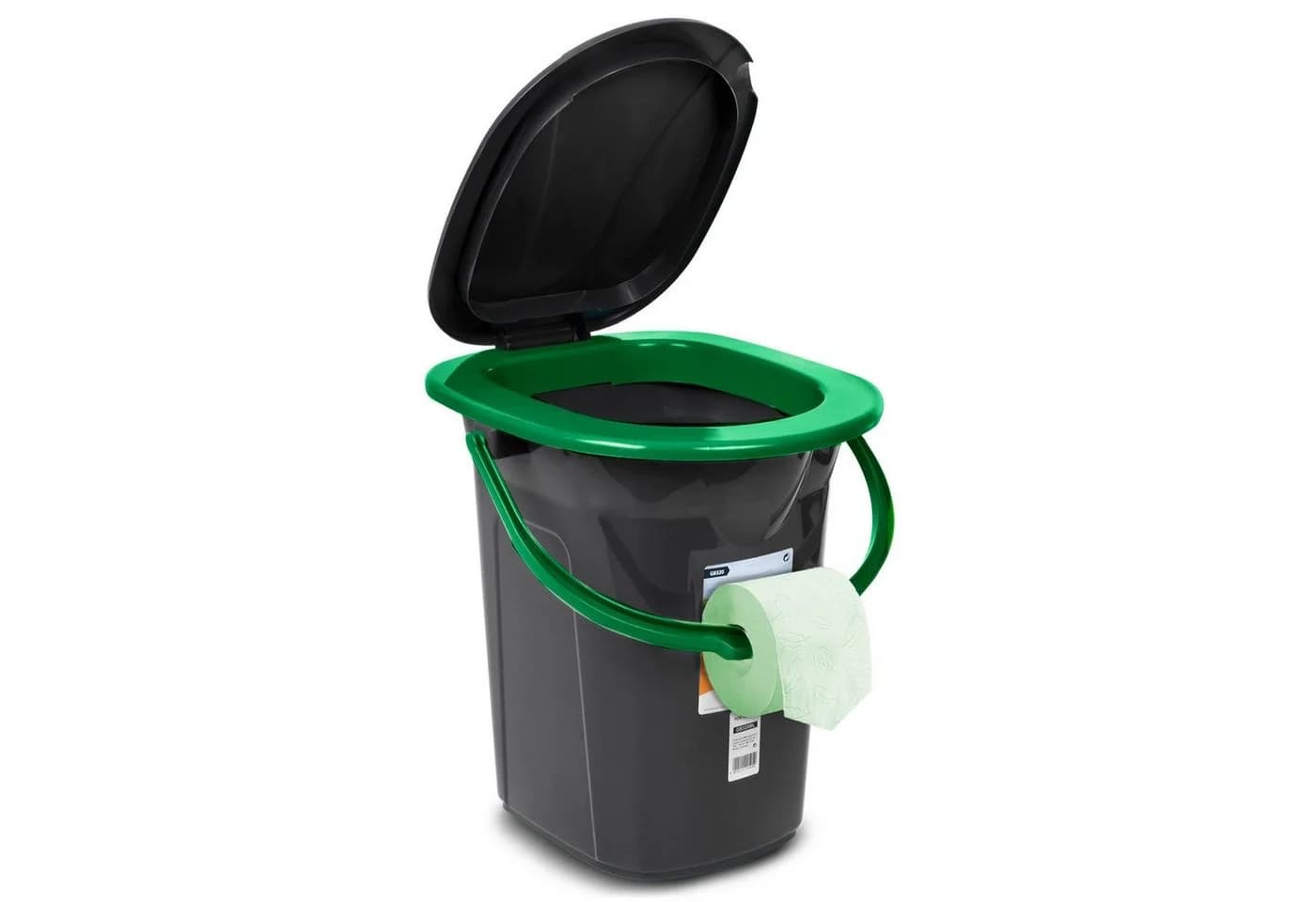 GreenBlue Campingtoilette GB320 Tragbarer Toiletten-Eimer 19L Schwarz-Grün - Bild 3