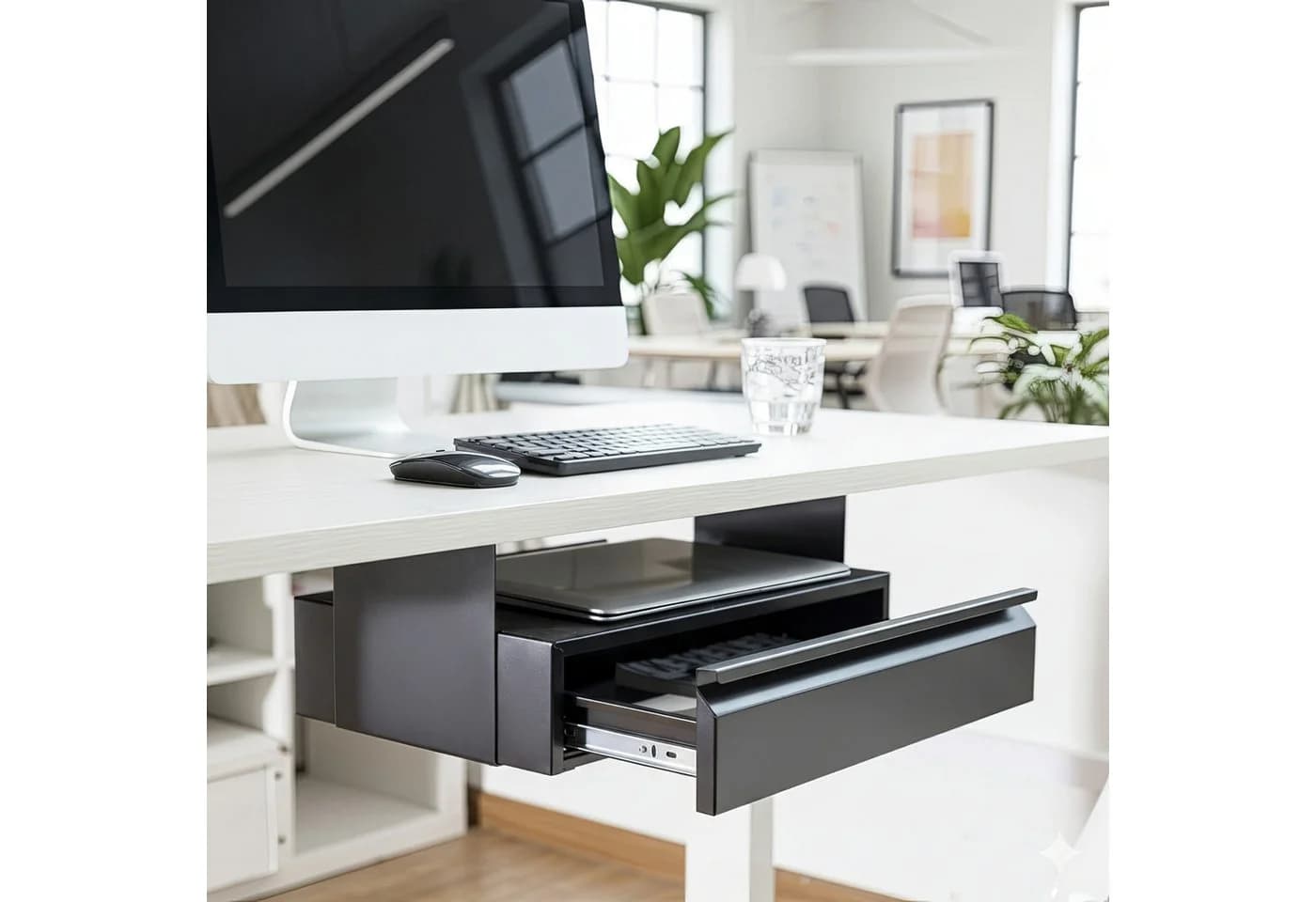 Maclean Schublade MC-875 Untertisch Schublade mit Regalfach
