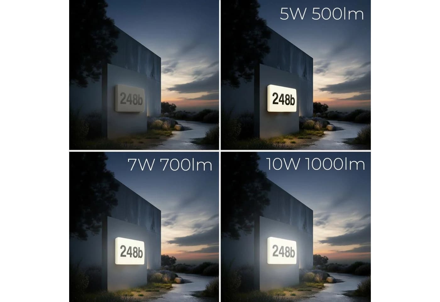 Maclean Beleuchtete Hausnummer MCE292 W LED mit Dämmerungssensor, weiß