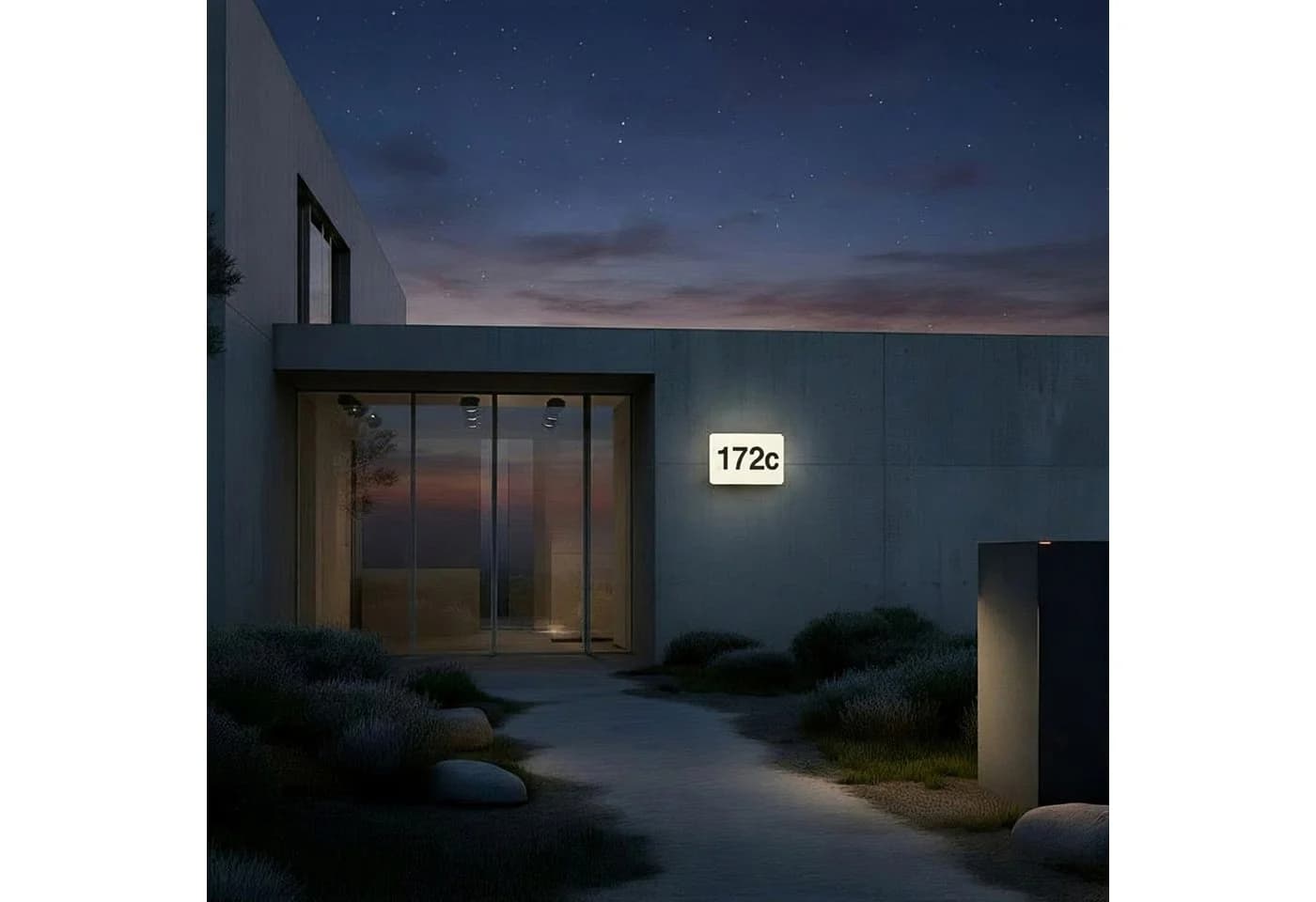 Maclean Beleuchtete Hausnummer MCE292 W LED mit Dämmerungssensor, weiß - Bild 3