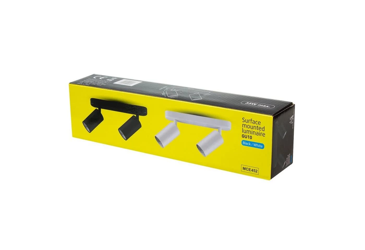Maclean Deckenstrahler Schwarz GU10 LED Halogen 35W Drehbar - Bild 5