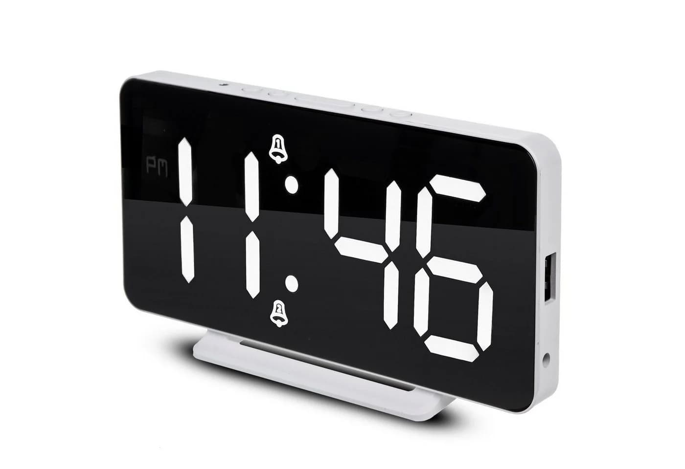 GreenBlue GB383 Digitaler LED-Wecker Weiß mit Thermometer - Bild 2