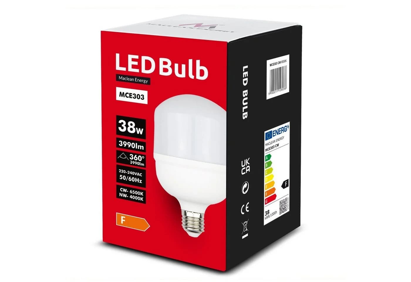 Maclean LED-Leuchtmittel MCE303 NW, E27, 4 St., Neutralweiß, 38W / 3990 Lumen - Bild 3