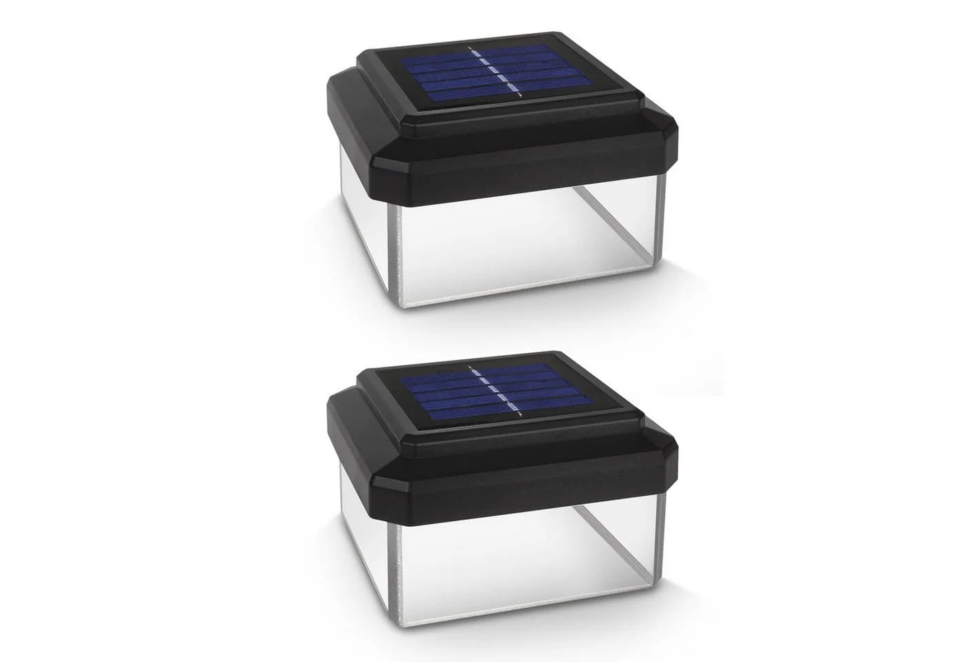 GreenBlue LED Gartenleuchte Solarmastleuchte für Zaun Outdoor geeignet, LED fest integriert, Warmweiß - Bild 2