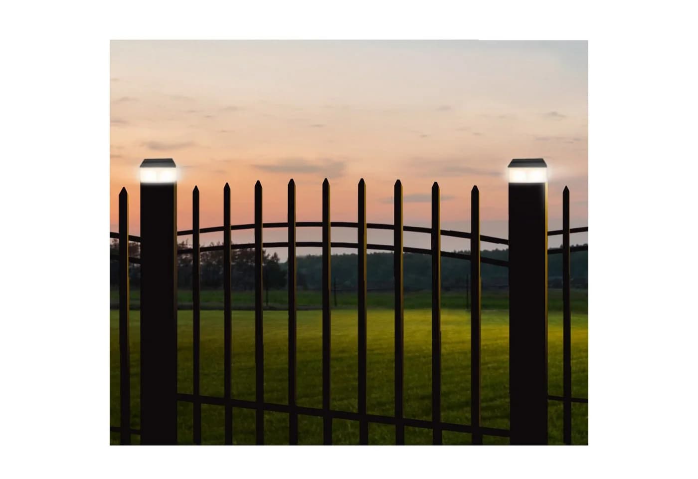 GreenBlue LED Gartenleuchte Solarmastleuchte für Zaun Outdoor geeignet, LED fest integriert, Warmweiß - Bild 3