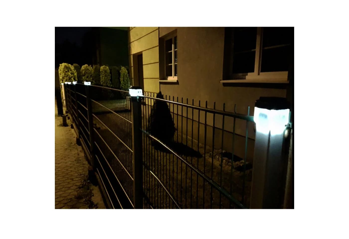 GreenBlue LED Gartenleuchte Solarmastleuchte für Zaun Outdoor geeignet, LED fest integriert, Warmweiß - Bild 5