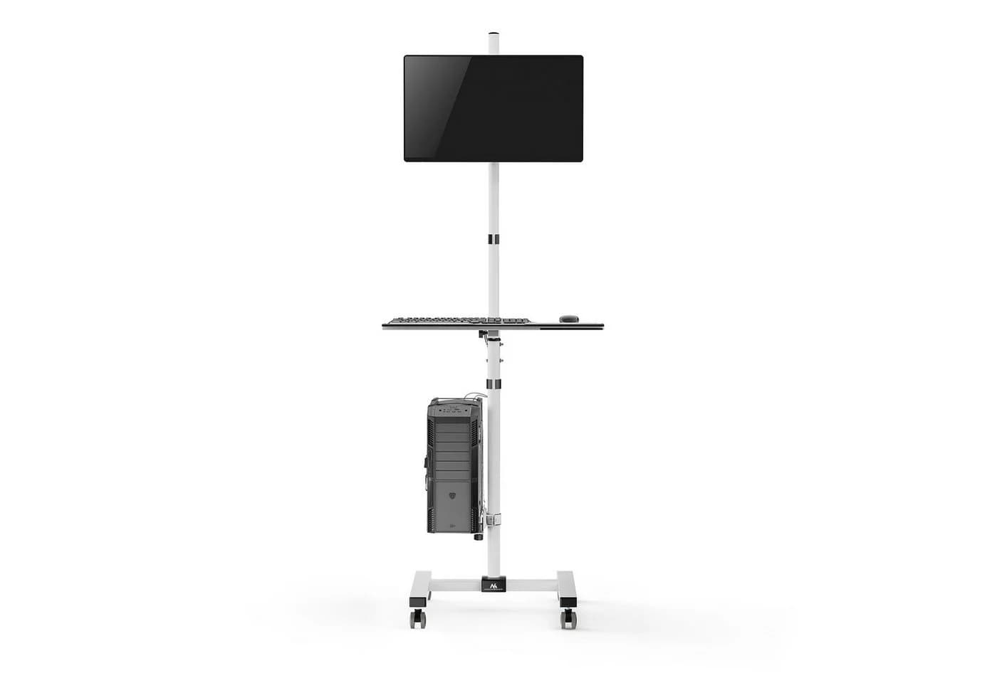 Maclean Arbeitstisch MC-793 Mobiler Computerarbeitsplatz Weiß - Bild 2