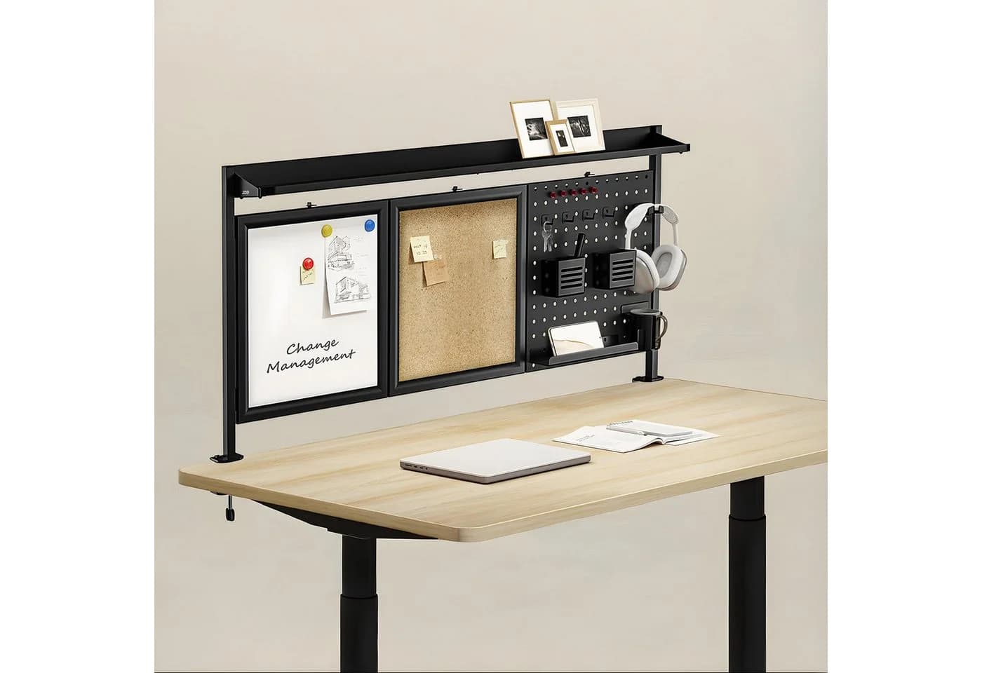 Ergo Office ER-300 Schreibtisch-Organizer mit Korkplatte und Magnetplatte - Bild 3