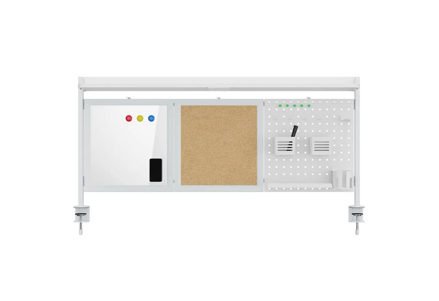 Ergo Office Schreibtisch-Organizer ER-300 mit Kork- und Magnettafel Weiß - Bild 5