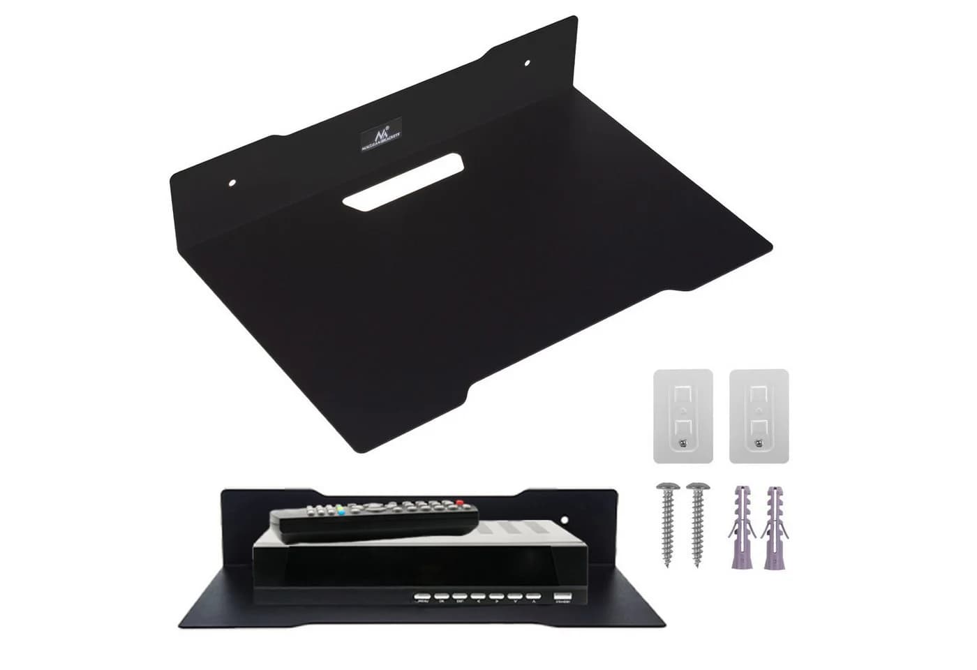 Maclean Wandregalhalter MC-122 Schwarz für Decoder & Router - Bild 2