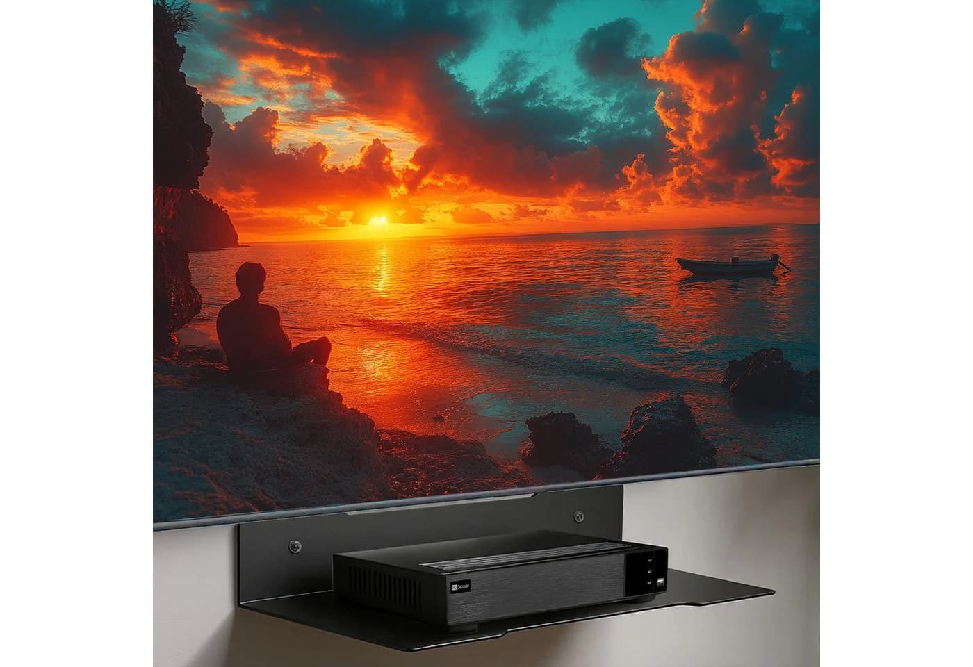 Maclean Wandregalhalter MC-122 Schwarz für Decoder & Router - Bild 5