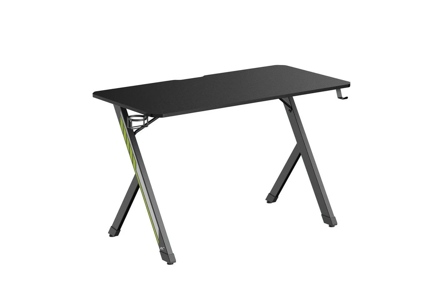 NanoRS Gamingtisch RS101 Schwarz mit Kopfhörer- und Becherhalter - Bild 2
