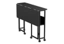 Maclean Klappbarer Schreibtisch MC-126 Schwarz mit Regal und Rollen Bild 1