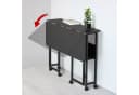 Maclean Klappbarer Schreibtisch MC-126 Schwarz mit Regal und Rollen Bild 3