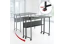 Maclean Klappbarer Schreibtisch MC-126 Schwarz mit Regal und Rollen Bild 4