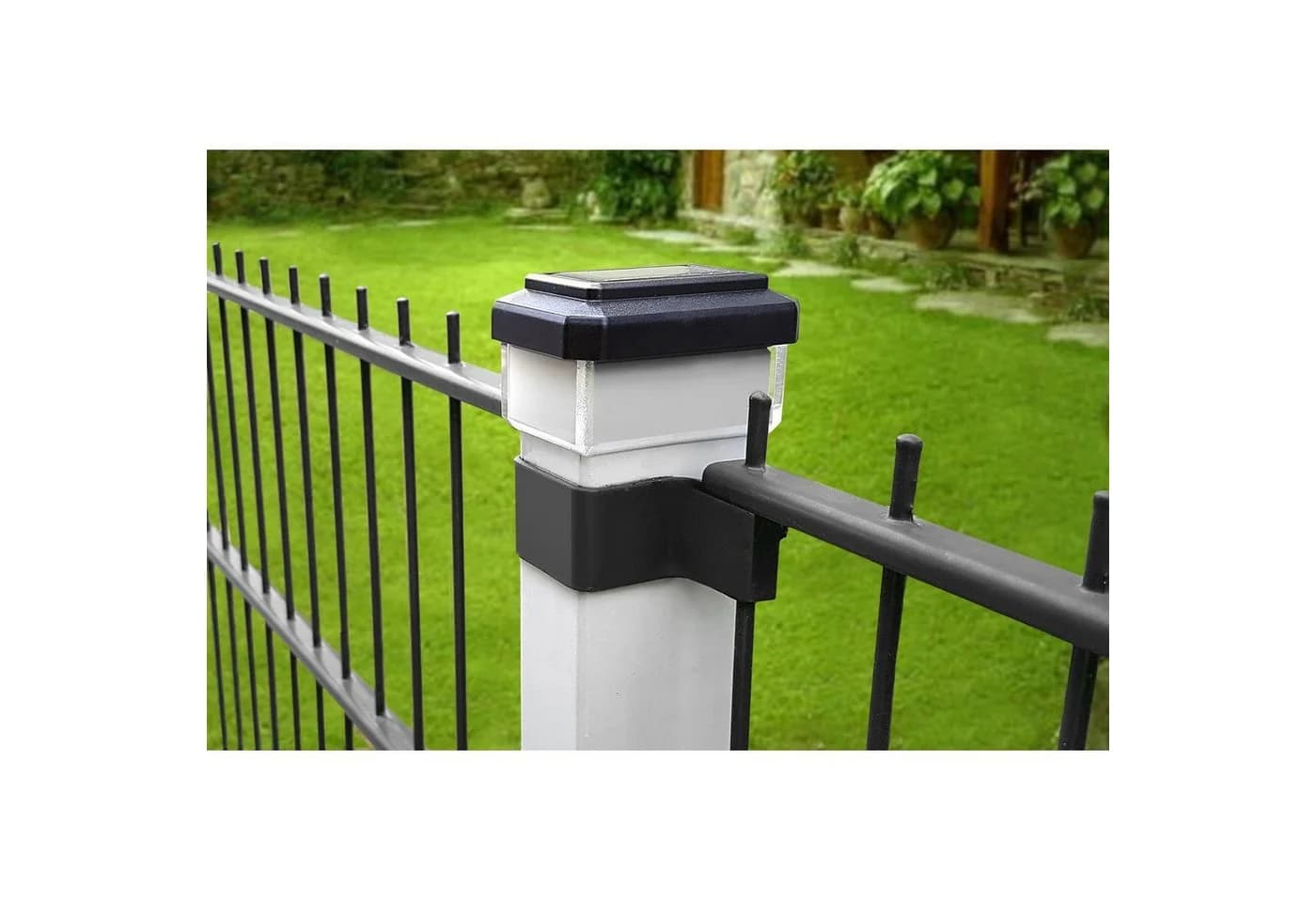GreenBlue Solarleuchte LED Gartenleuchte Warmweiß Schwarz - Bild 4