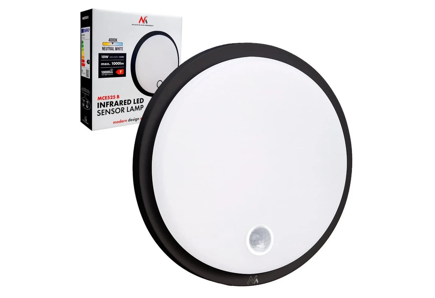 Maclean LED Außen-Wandleuchte 10W IP65 Bewegungssensor MCE525 - Bild 2