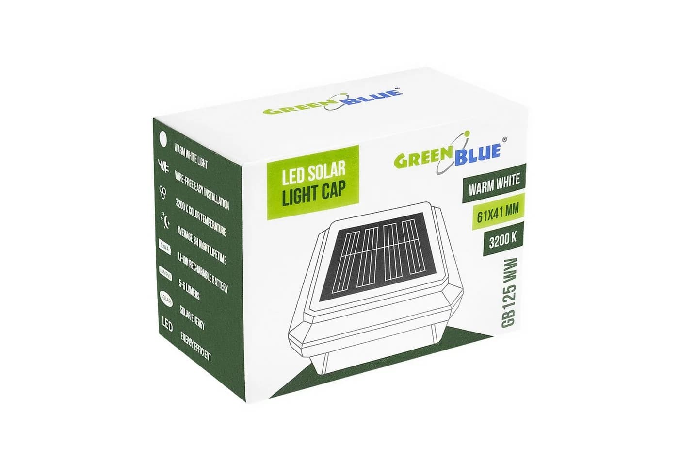 GreenBlue LED Solarleuchte Aufsatz Schwarz Warmweiß - Bild 5