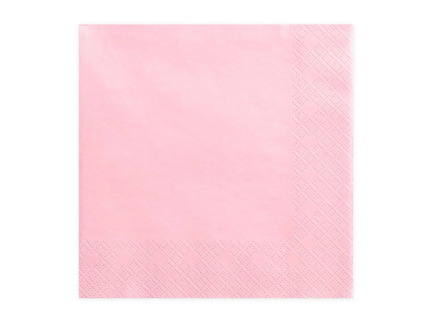 partydeco Papierserviette 33x33cm hellrosa 20 Stück - Bild 2