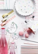 partydeco Washi Tape 4er Set mit Glitzer Gold Silber Bild 1
