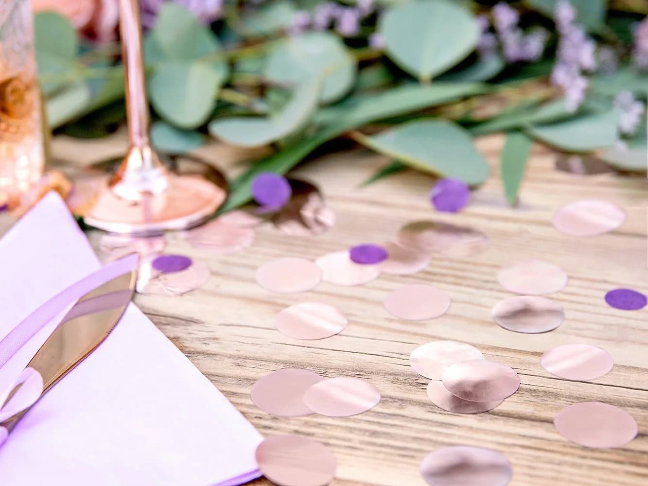 partydeco Streudeko Konfetti Kreise 2,5cm 15g roségold
