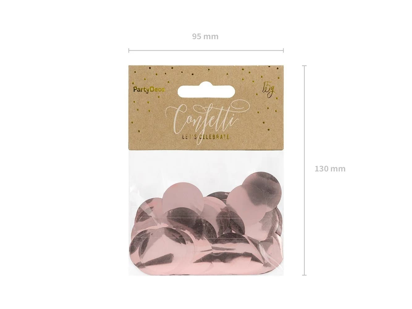 partydeco Streudeko Konfetti Kreise 2,5cm 15g roségold - Bild 3