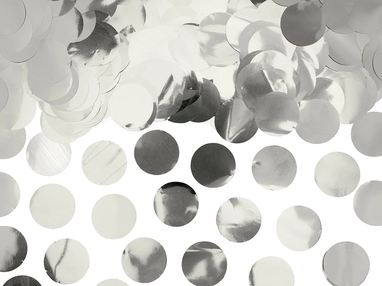 partydeco Streudeko Konfetti Kreise Silber 2,5cm 15g - Bild 2