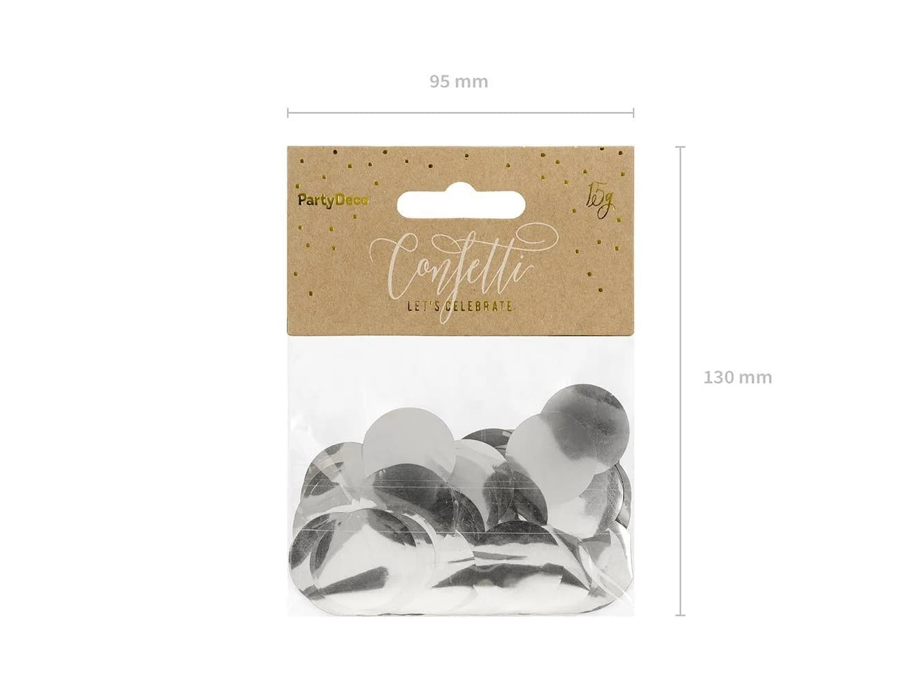 partydeco Streudeko Konfetti Kreise Silber 2,5cm 15g - Bild 3