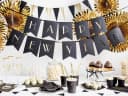 partydeco Papierserviette 33x33cm Schwarz-Gold Streifen 20 Stück Bild 4