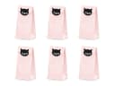 partydeco Papierspitztüten 6er Set mit Katzen Aufklebern Rosa Schwarz Bild 2