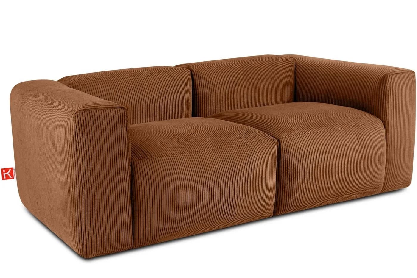 KONSIMO BUFFO 3-Sitzer Sofa Rot CORD-STOFF Modern - Bild 4