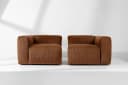 KONSIMO BUFFO 3-Sitzer Sofa Rot CORD-STOFF Modern Bild 5