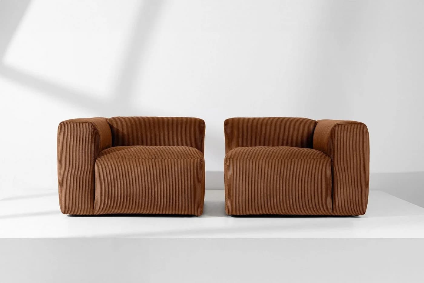 KONSIMO BUFFO 3-Sitzer Sofa Rot CORD-STOFF Modern - Bild 5