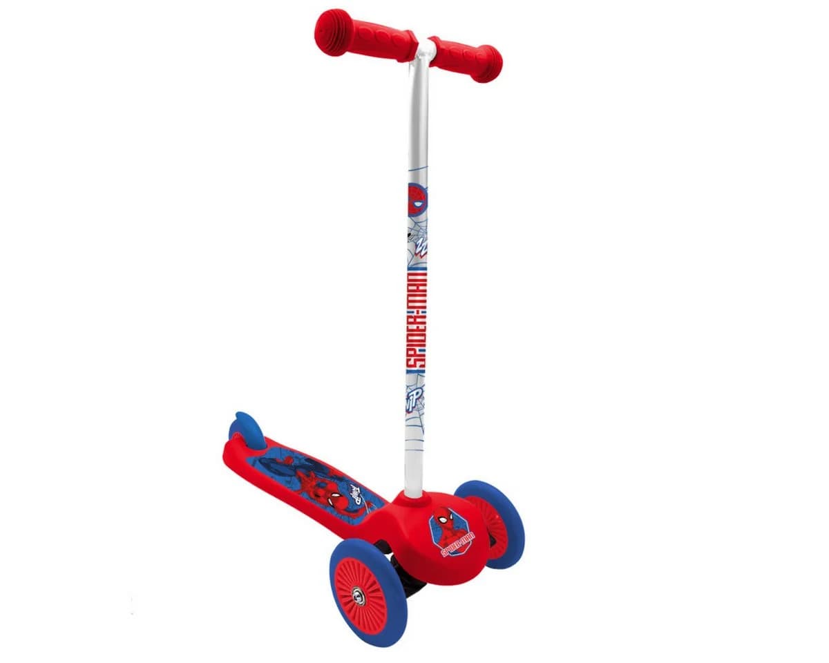 Seven Polska Dreirad Spiderman 3 Wheels Scooter Kinder Balance Roller Rot Blau - Bild 2