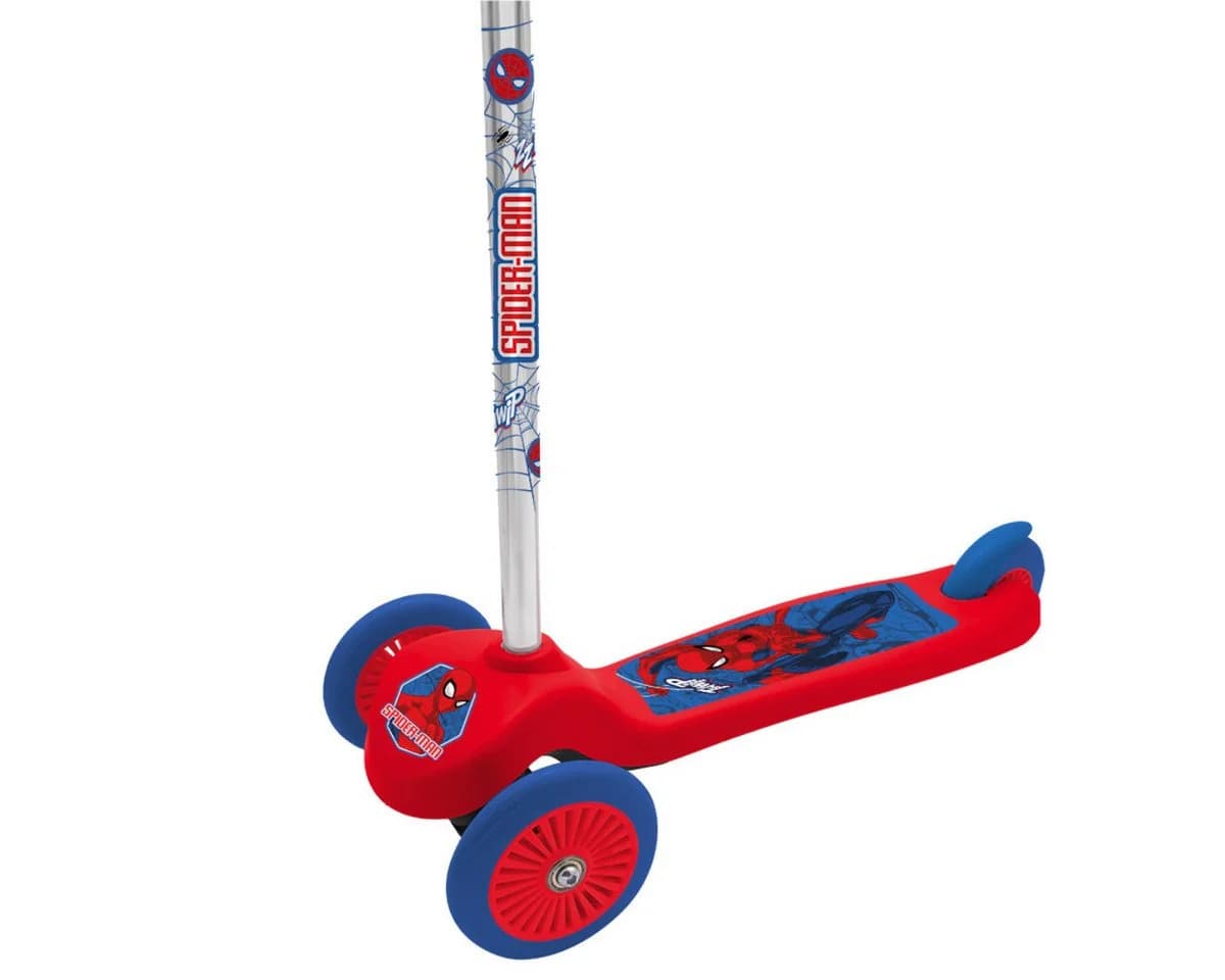 Seven Polska Dreirad Spiderman 3 Wheels Scooter Kinder Balance Roller Rot Blau - Bild 3