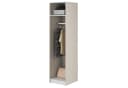 Selsey Kleiderschrank MOONIR Grau mit geriffelten Fronten und goldenen Griffen Bild 3