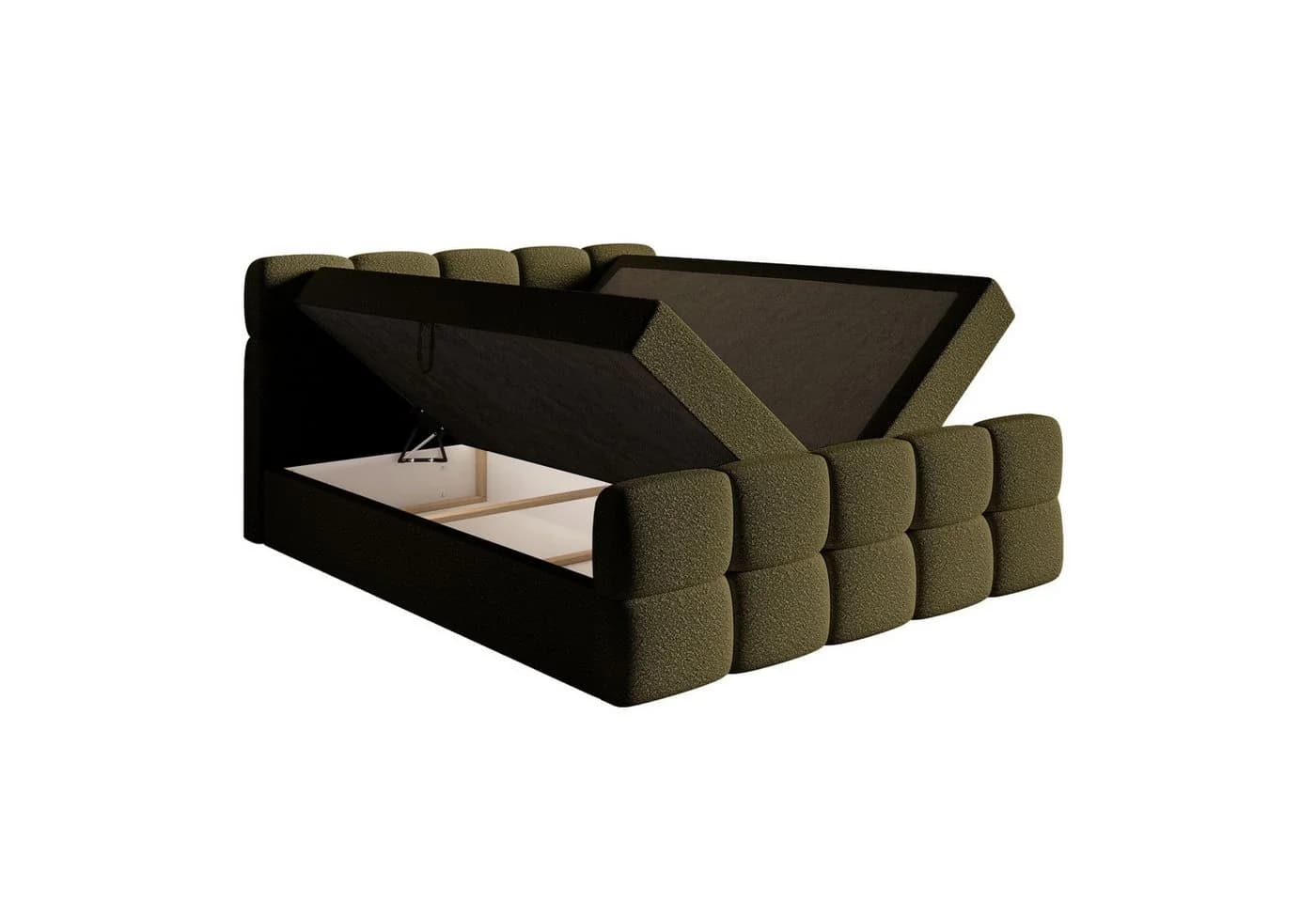 Selsey Boxbett CLOUDY mit Matratze, Topper, Bettkasten und Bouclé-Bezug - Bild 3