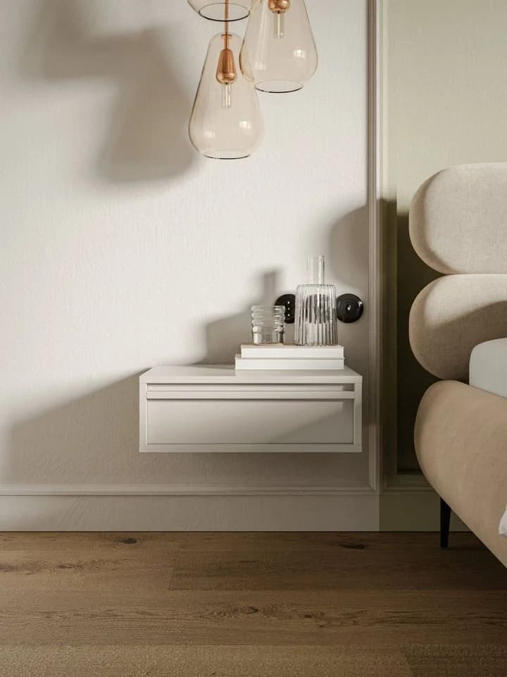 Selsey Nachttisch EVO Wandhängend Grifflose Schublade Greige - Bild 2