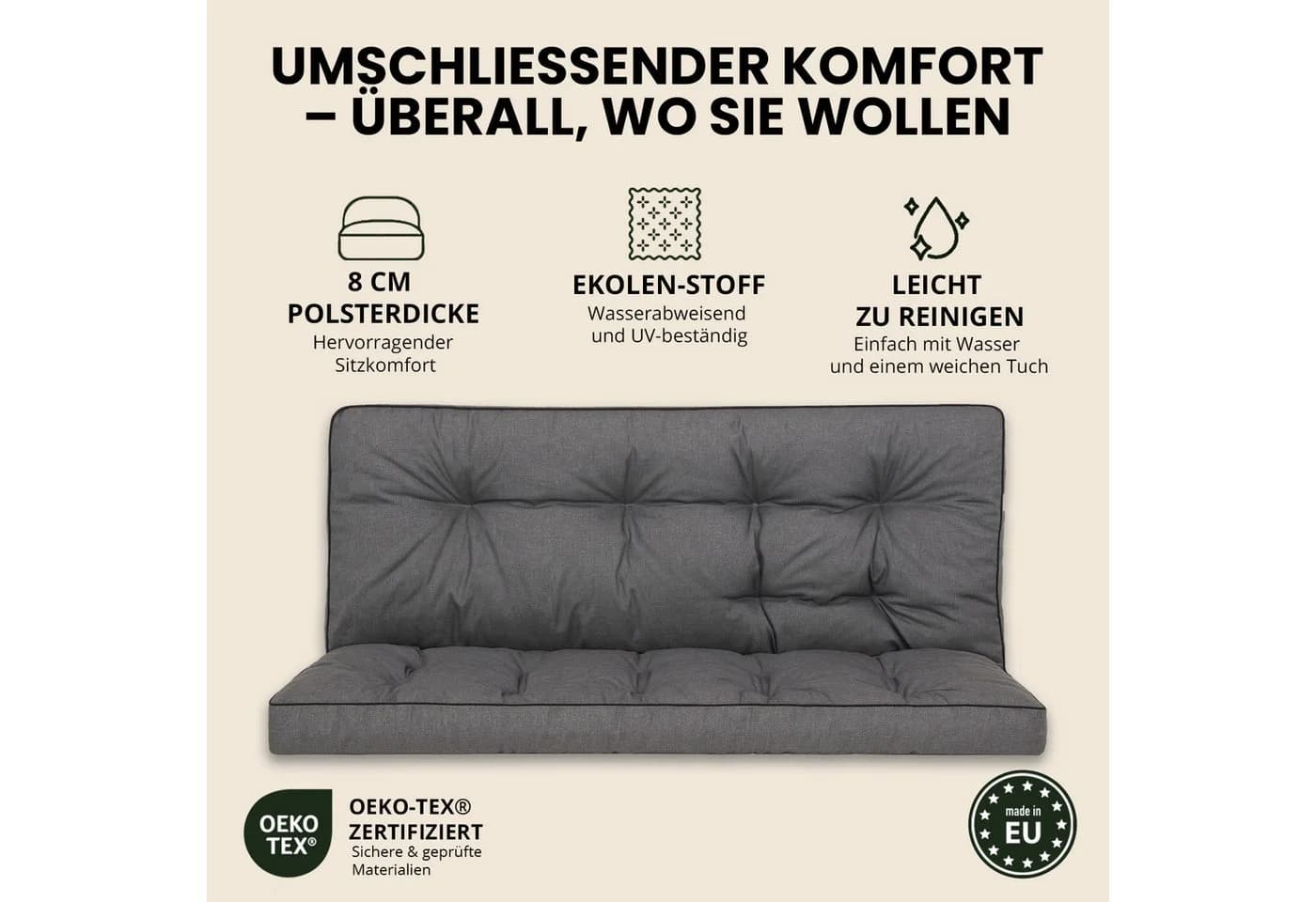 Hobbygarden Bankauflage Polsterauflage POLA 180 cm - Bild 4