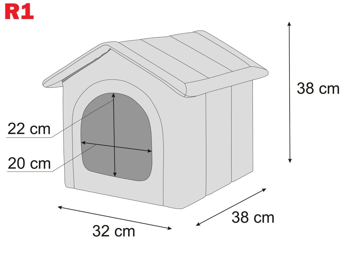 Hobbydog Hundehütte Kuschelhöhle grau waschbar formstabil