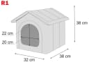 Hobbydog Hundehütte Kuschelhöhle Grau Waschen Bild 1