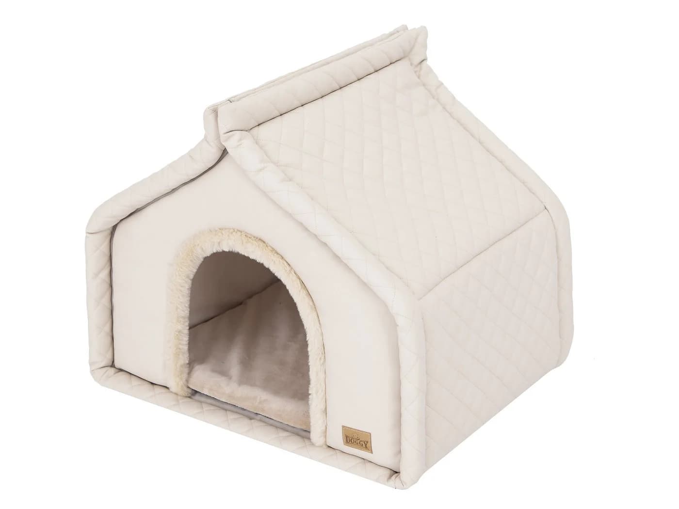 Hobbydog Hundehöhle Diamond aus Ekoleder, faltbar mit weichem Kissen - Bild 2