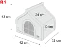 Hobbydog Hundehöhle Diamond aus Ekoleder, faltbar mit weichem Kissen Bild 4